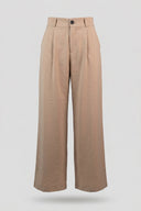 Noobass - Wide Leg Pants High Waist - Camel