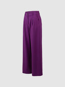 Noobass - Wide Leg Pants High Waist - Magenta