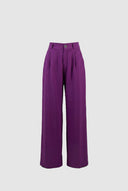 Noobass - Wide Leg Pants High Waist - Magenta