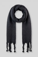 The Fashion Project - Wool Scarf Fringe Detail - Black