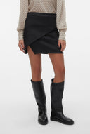 VERO MODA - Wrap Mini Skirt Side Slit - Black