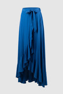 The Fashion Project - Wrap Skirt Ruffle Hem - Blue