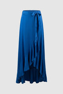 The Fashion Project - Wrap Skirt Ruffle Hem - Blue