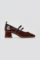 Xti 144255 Mary Janes with Heel - Brown Patent - thefashionproject.gr - Xti Footwear