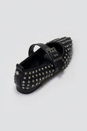 Xti 144264 Pointed Mary Jane Flats with Strass - Black Matte - thefashionproject.gr - Xti Footwear