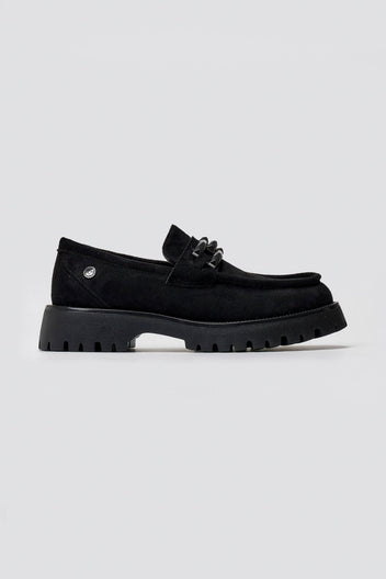 Xti 144459 Suede Flatform Loafers - Black Suede - thefashionproject.gr - Xti Footwear
