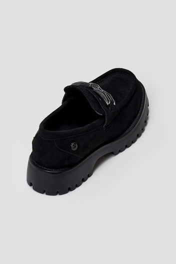 Xti 144459 Suede Flatform Loafers - Black Suede - thefashionproject.gr - Xti Footwear