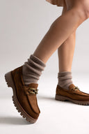 Xti 144459 Suede Flatform Loafers - Camel Suede - thefashionproject.gr - Xti Footwear