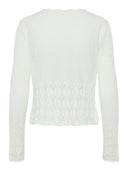 Ζακέτα crochet με δέσιμο PIECES 17154863 - Λευκό - thefashionproject.gr - PIECES