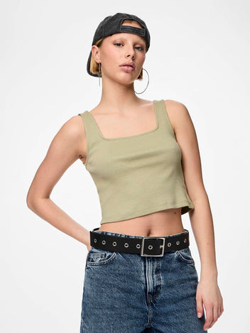 Ζώνη με τετράγωνο τοκά PIECES 17152939 - Μαύρο - thefashionproject.gr - PIECES