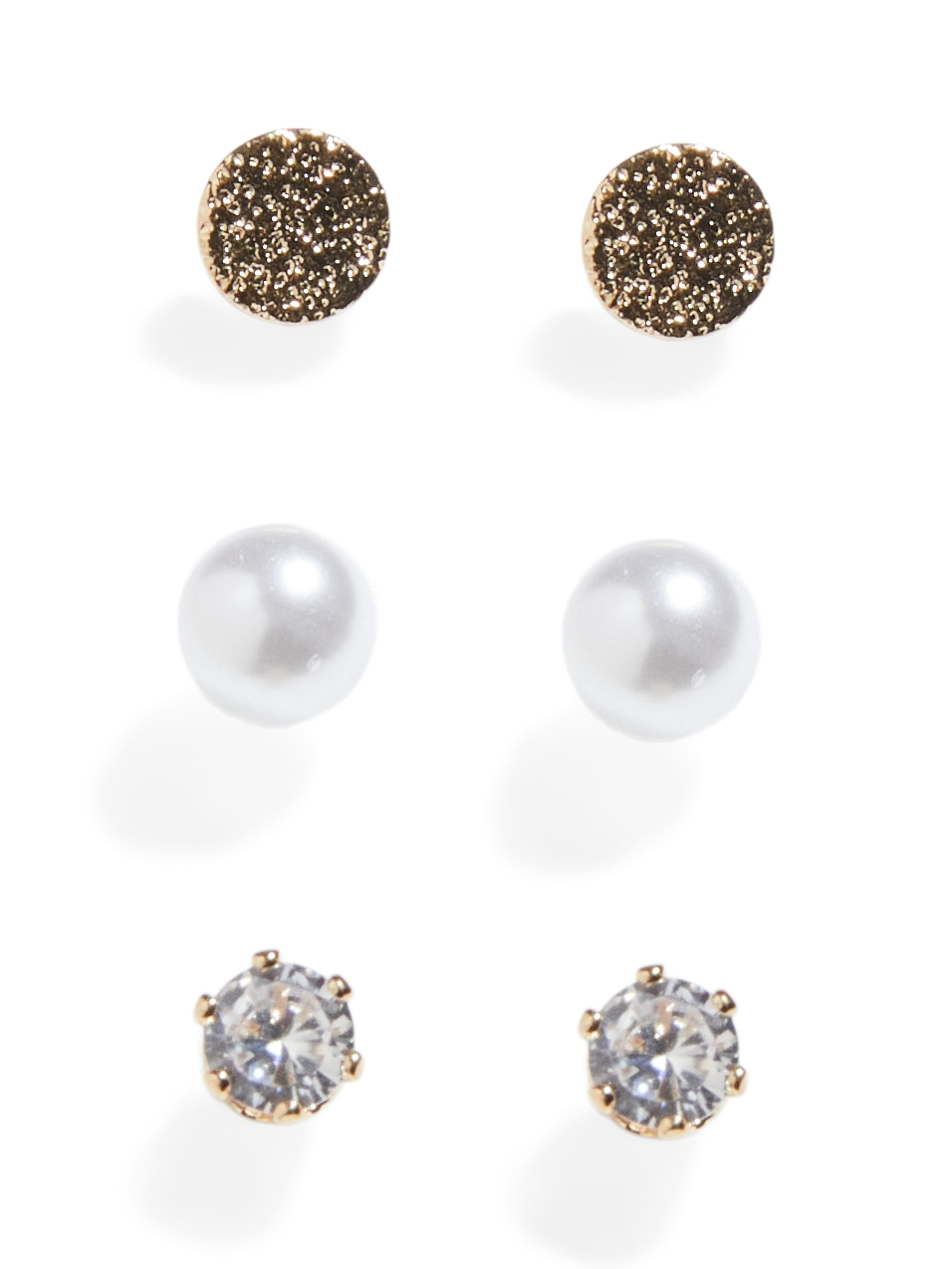 3pack σετ σκουλαρίκια PIECES 17136905 - Χρυσό φωτογραφία