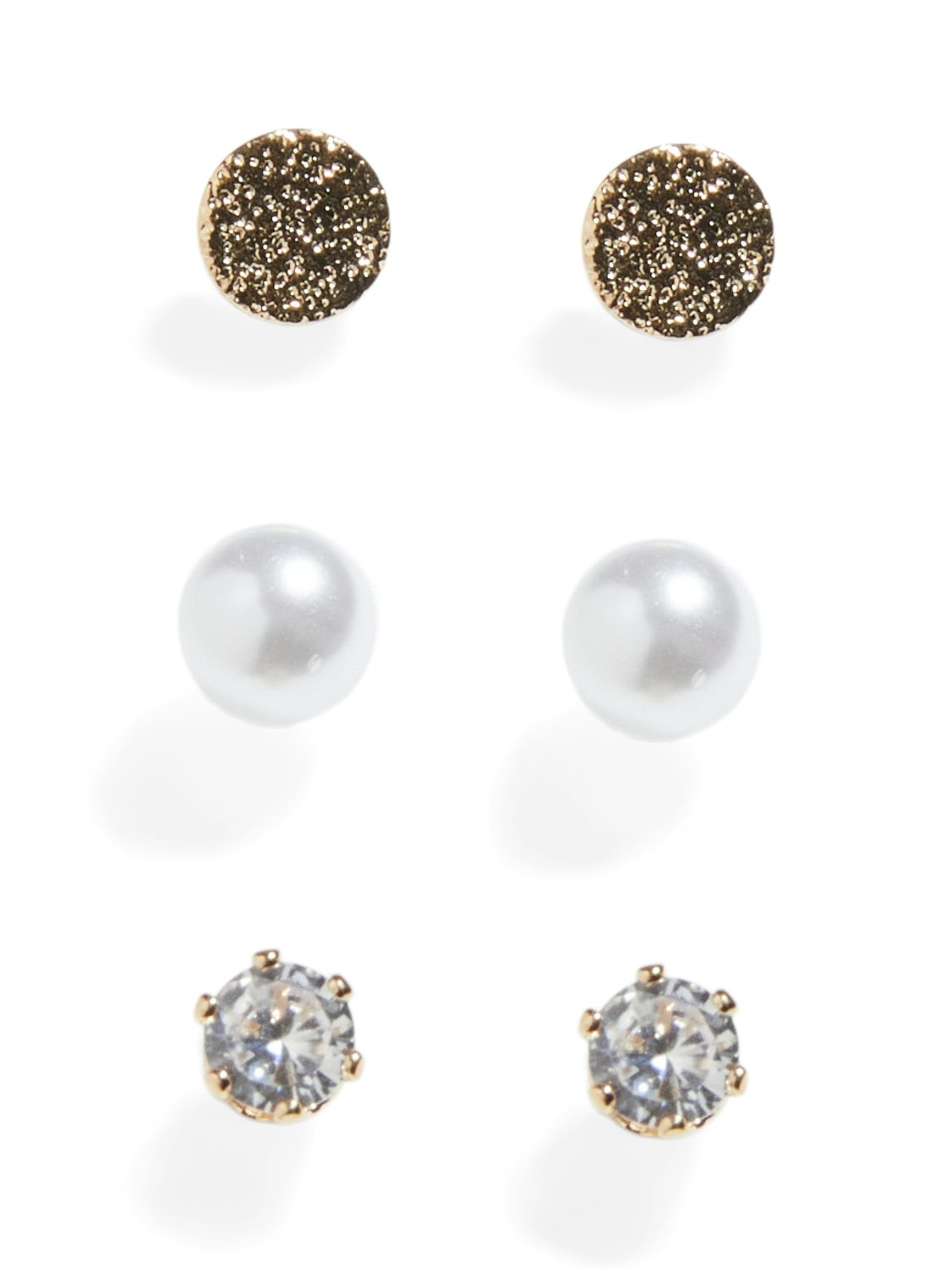 PIECES 3pack σετ σκουλαρίκια PIECES 17136905 - Χρυσό