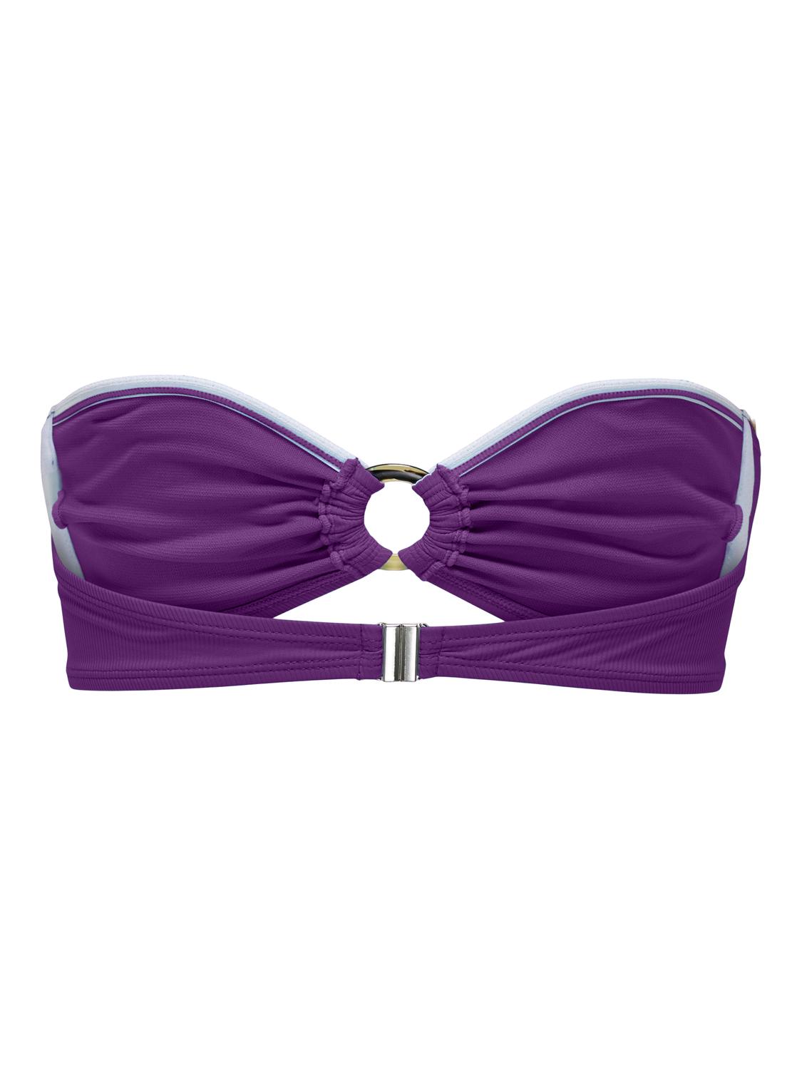 Bikini top ριμπ με κρίκο ONLY 15314668 - Μωβ φωτογραφία