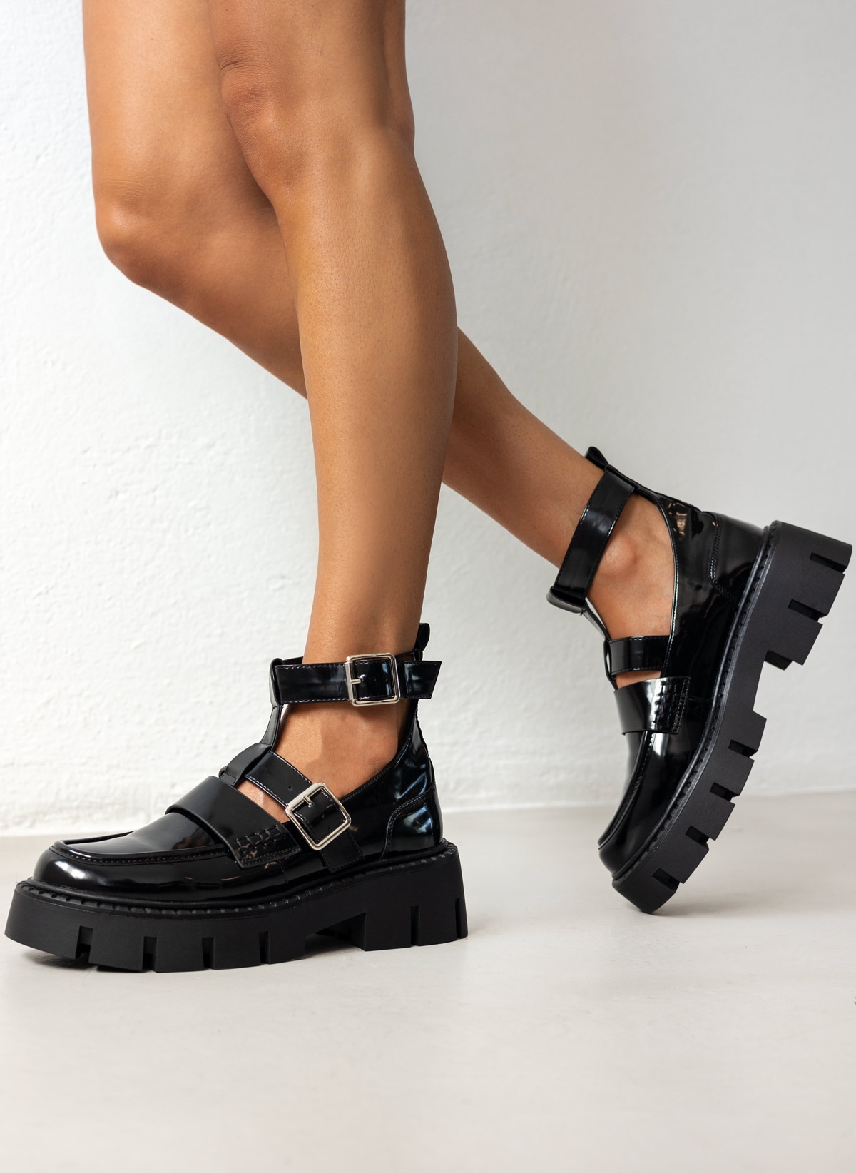JOIA Chunky loafers λουστρίνι - Μαύρο