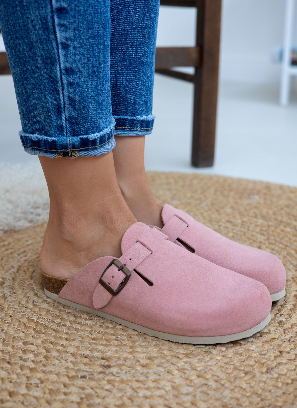 Clogs ανατομικά από δέρμα καστόρι Plakton 181539 - Ροζ φωτογραφία