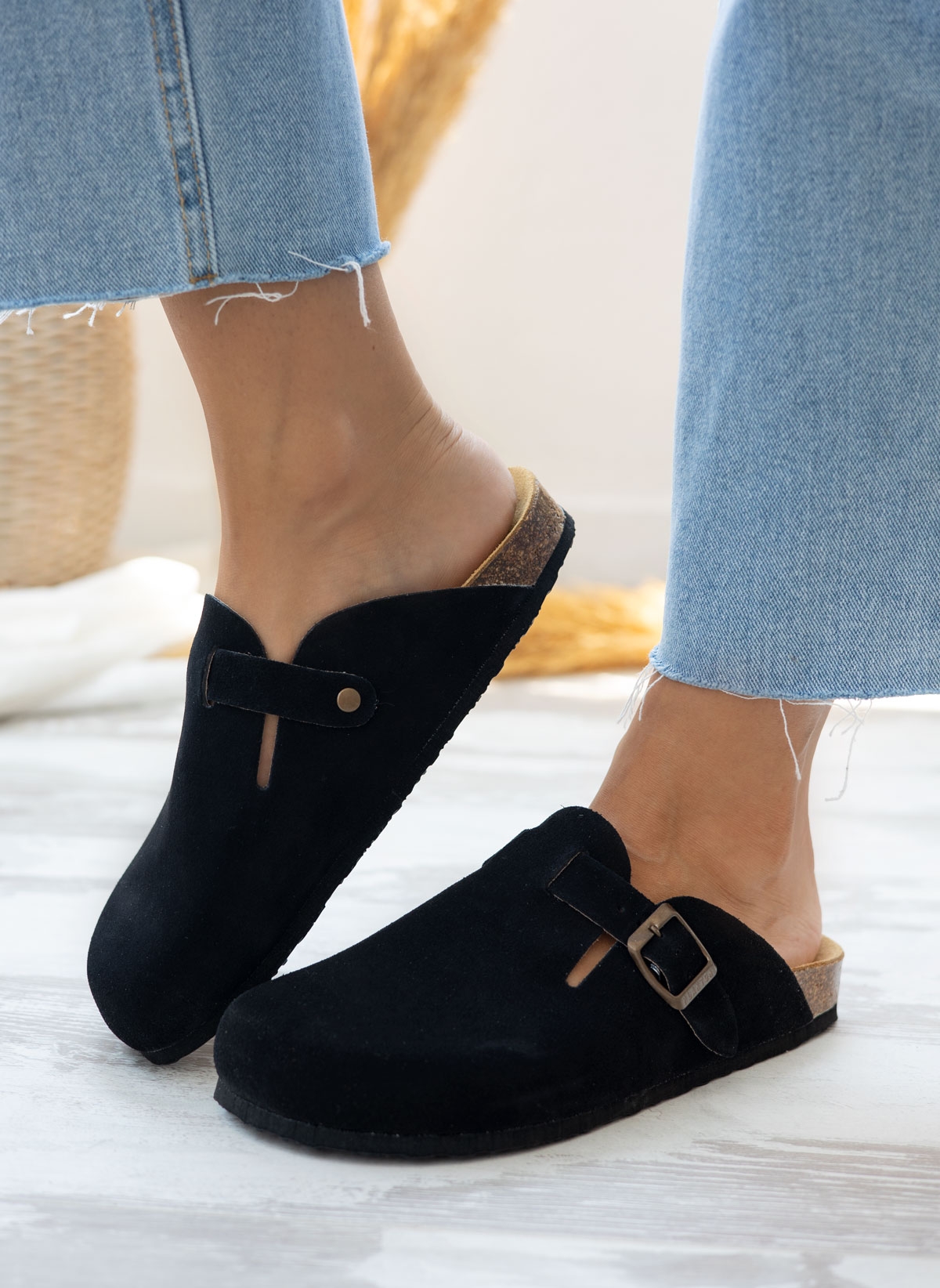 Clogs ανατομικά από δέρμα καστόρι Plakton 181539 - Μαύρο φωτογραφία