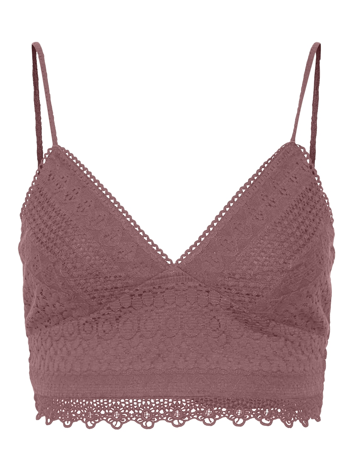 Crop top με δαντέλα VERO MODA 10272481 - Σάπιο μήλο φωτογραφία