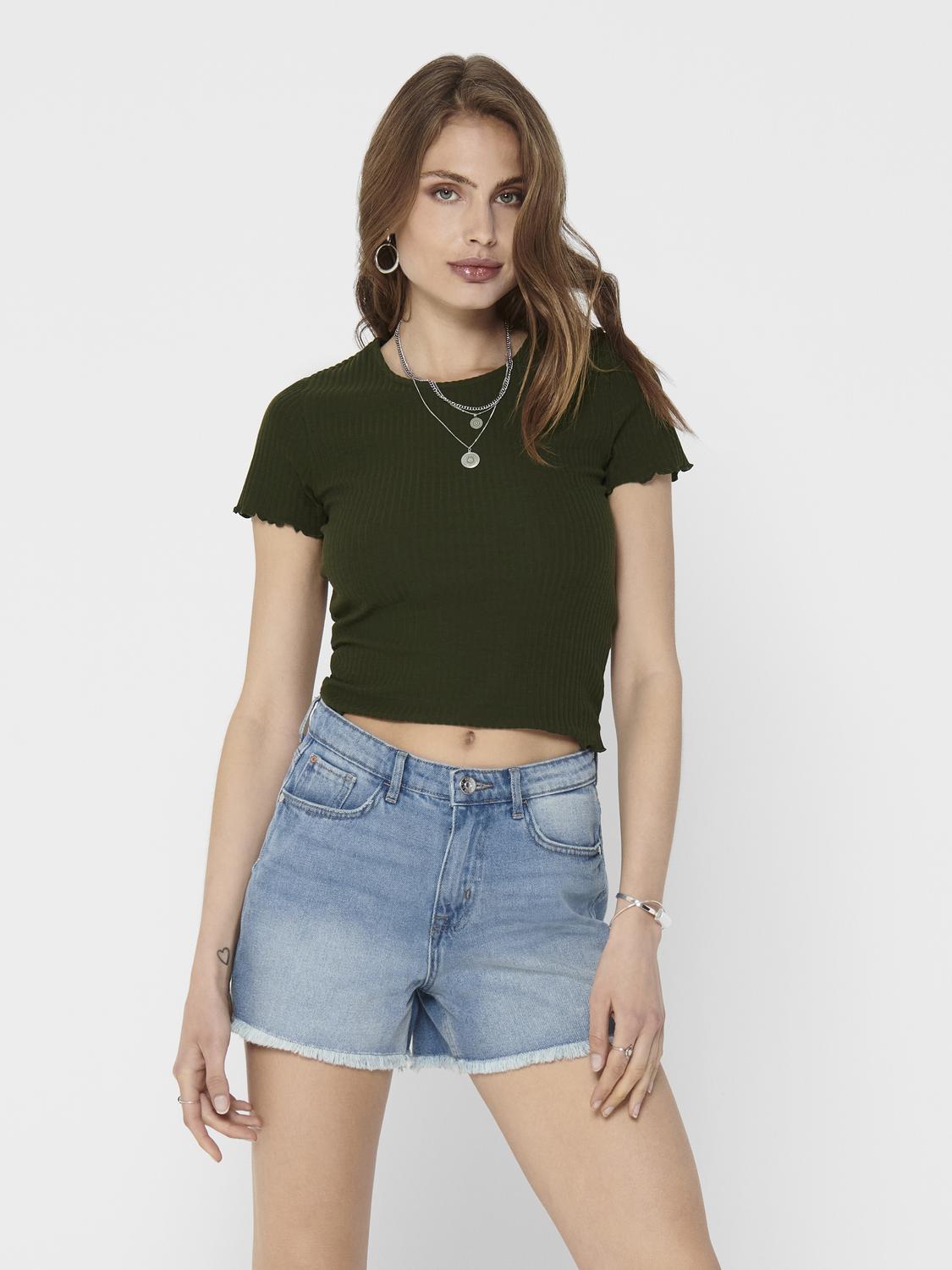 Crop top ONLY 15201206 - Μαύρο φωτογραφία