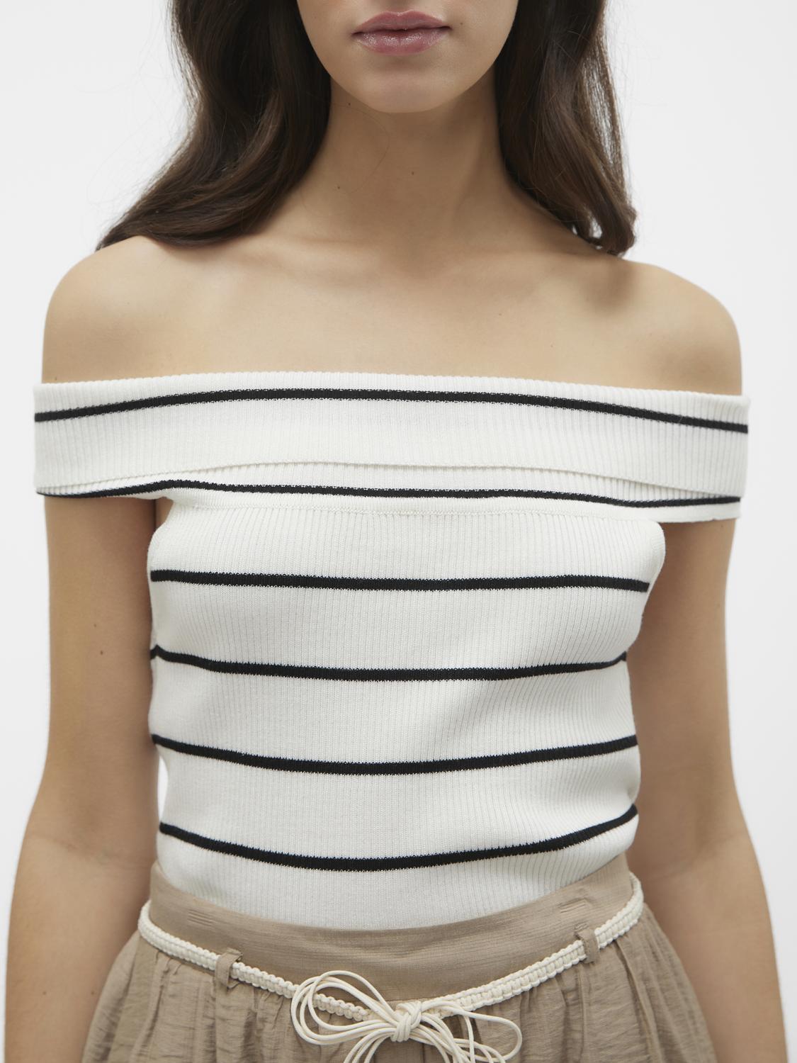 Crop top strapless Vero Moda 10309488 - Ζαχαρί φωτογραφία