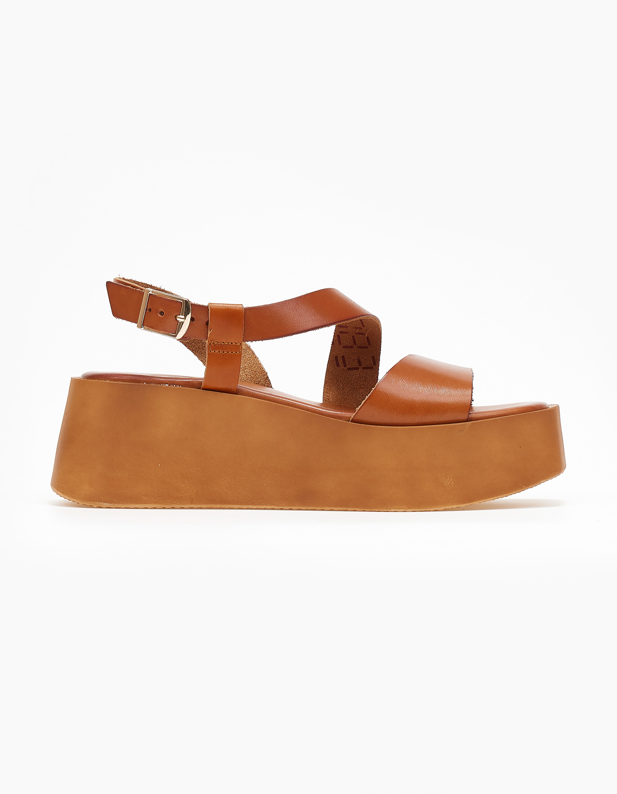 Flatforms δερμάτινα με λουράκια tfp – Ταμπά