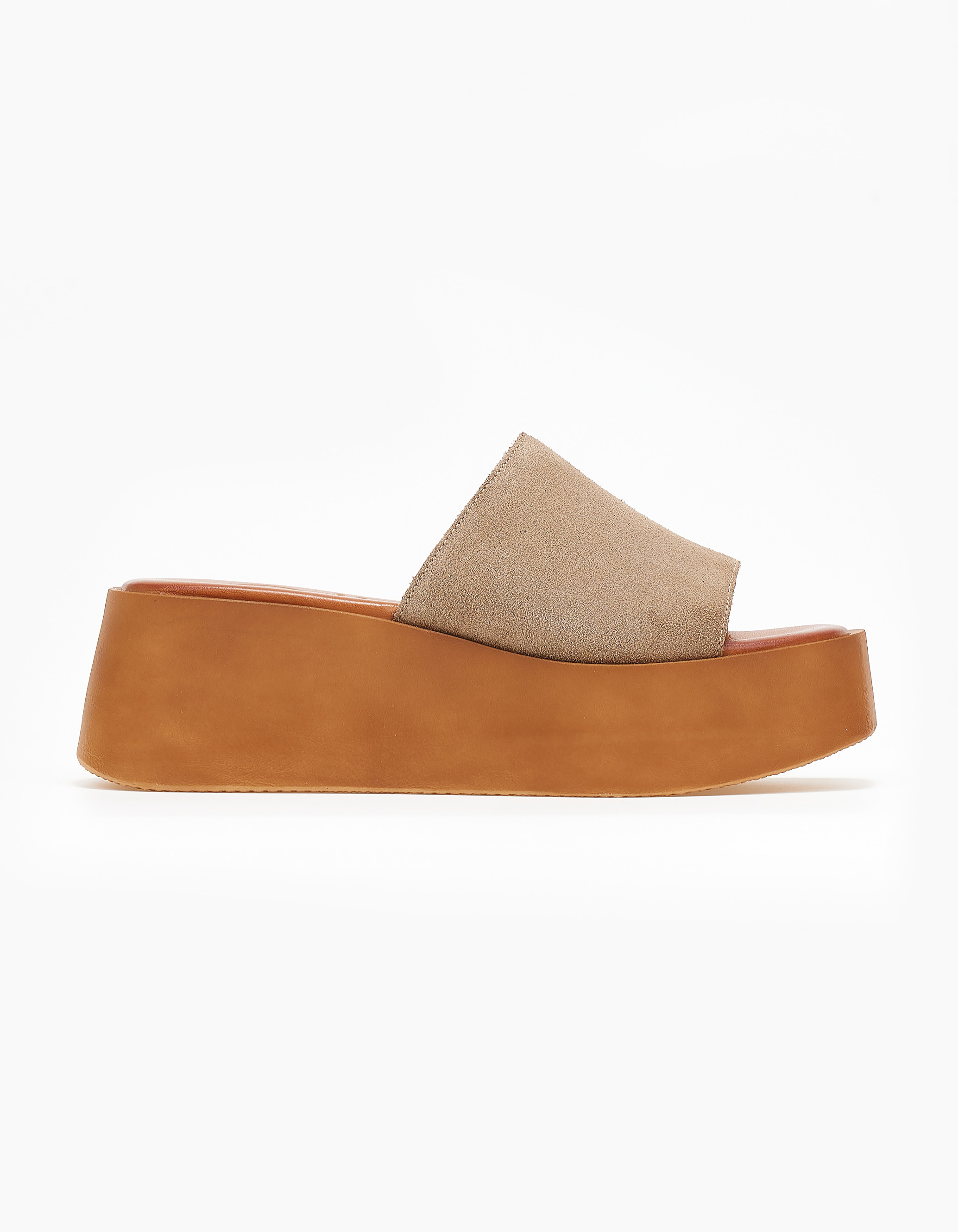 Flatforms καστόρινα με φαρδιά φάσα tfp – Τάουπε