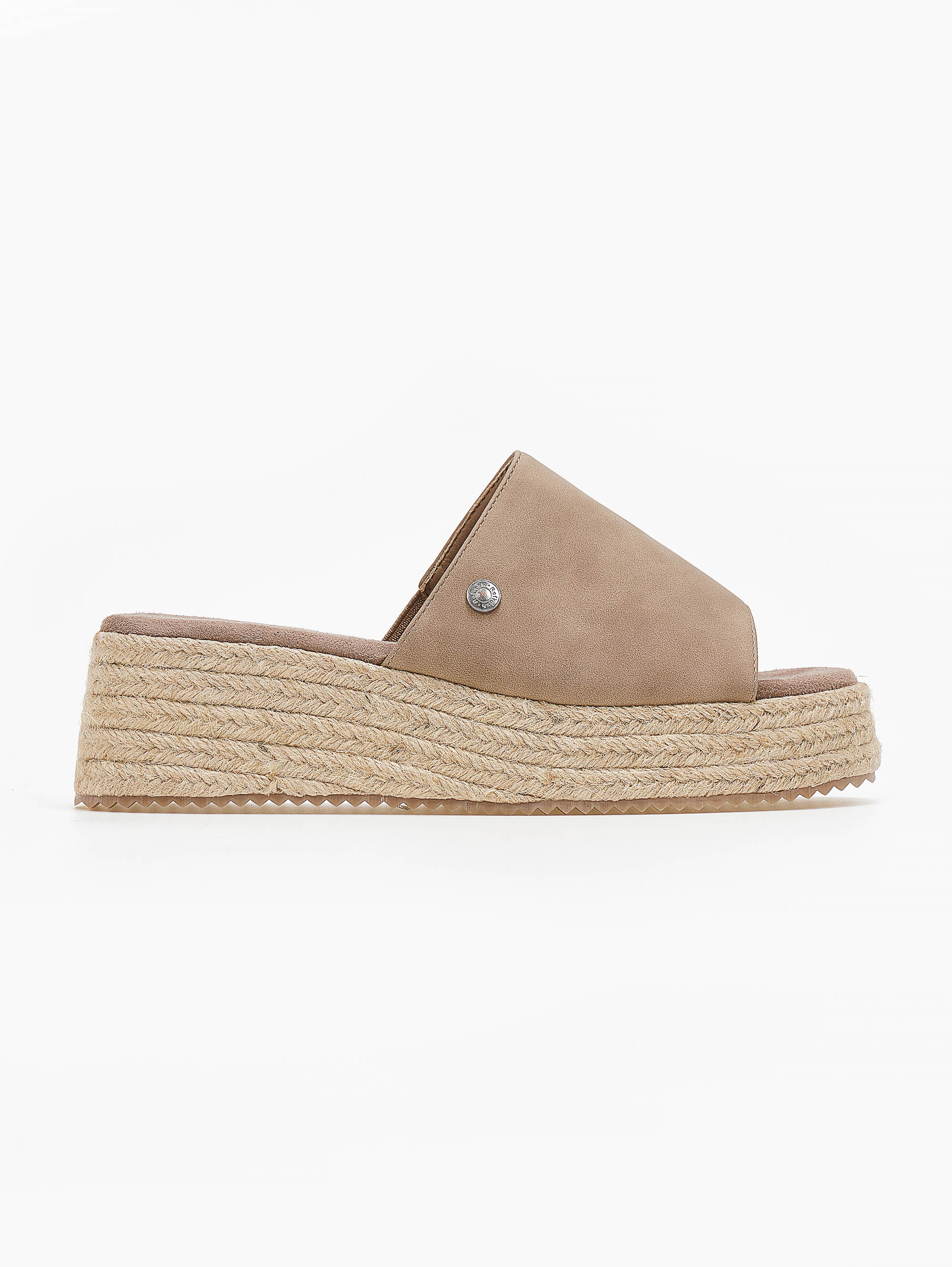 Flatforms suede με σχοίνινη σόλα Refresh 170776 - Τάουπε Παπούτσια > Flatforms