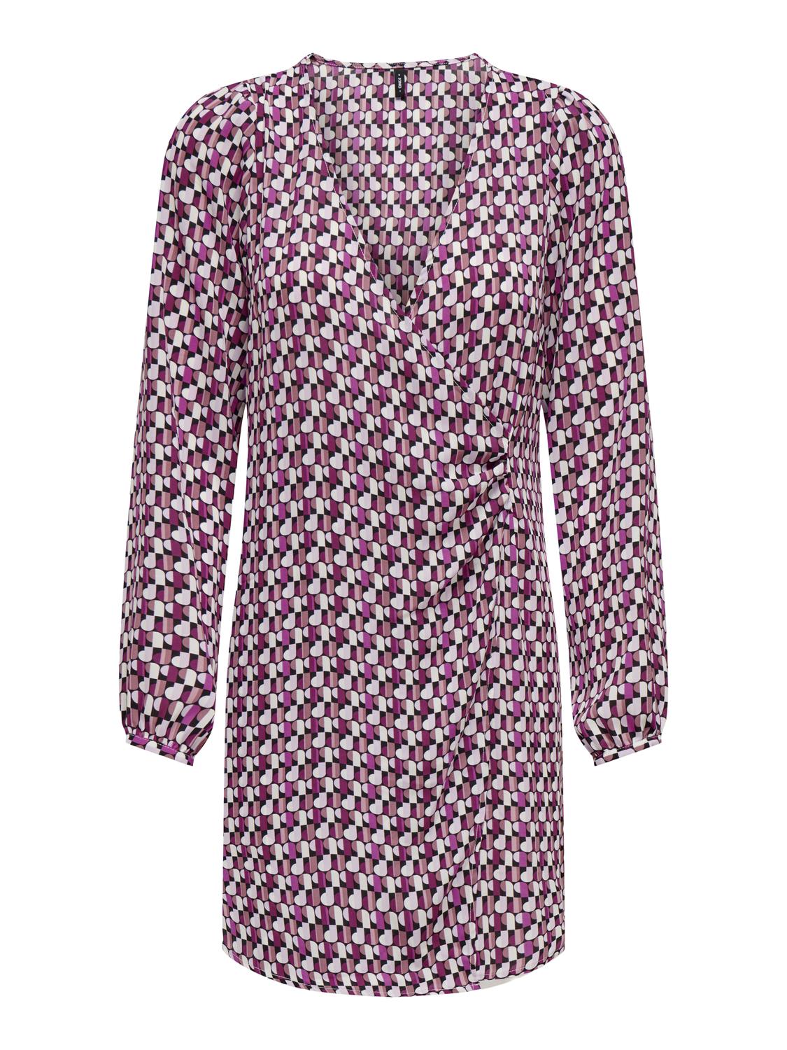 Φόρεμα με print ONLY 15331770 - Magenta