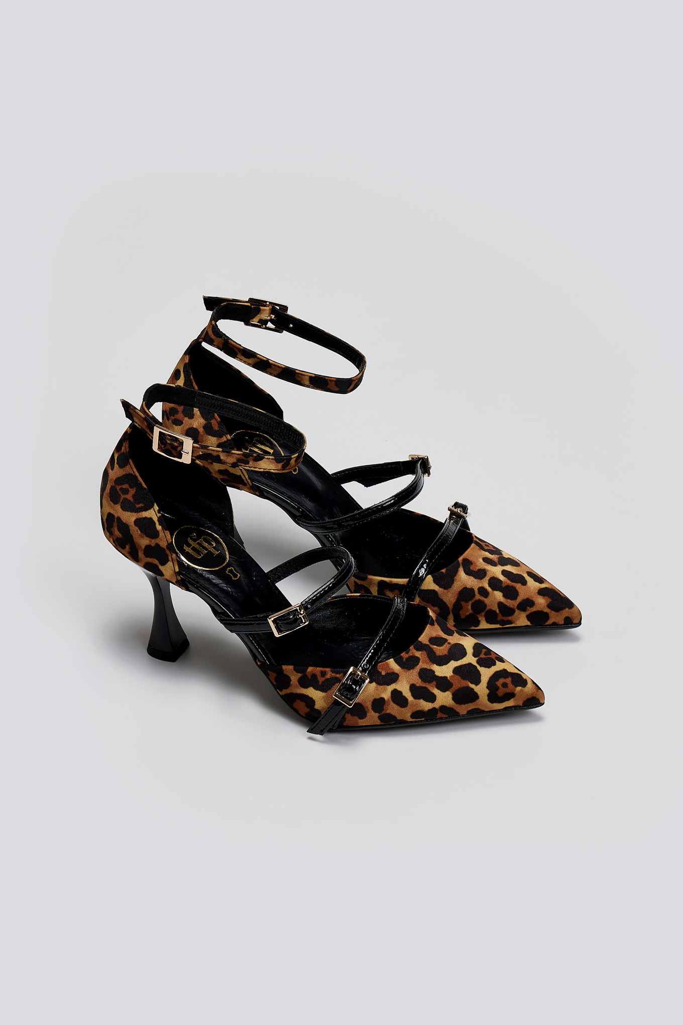 Γόβες μυτερές σατέν με print TFP - Leopard φωτογραφία