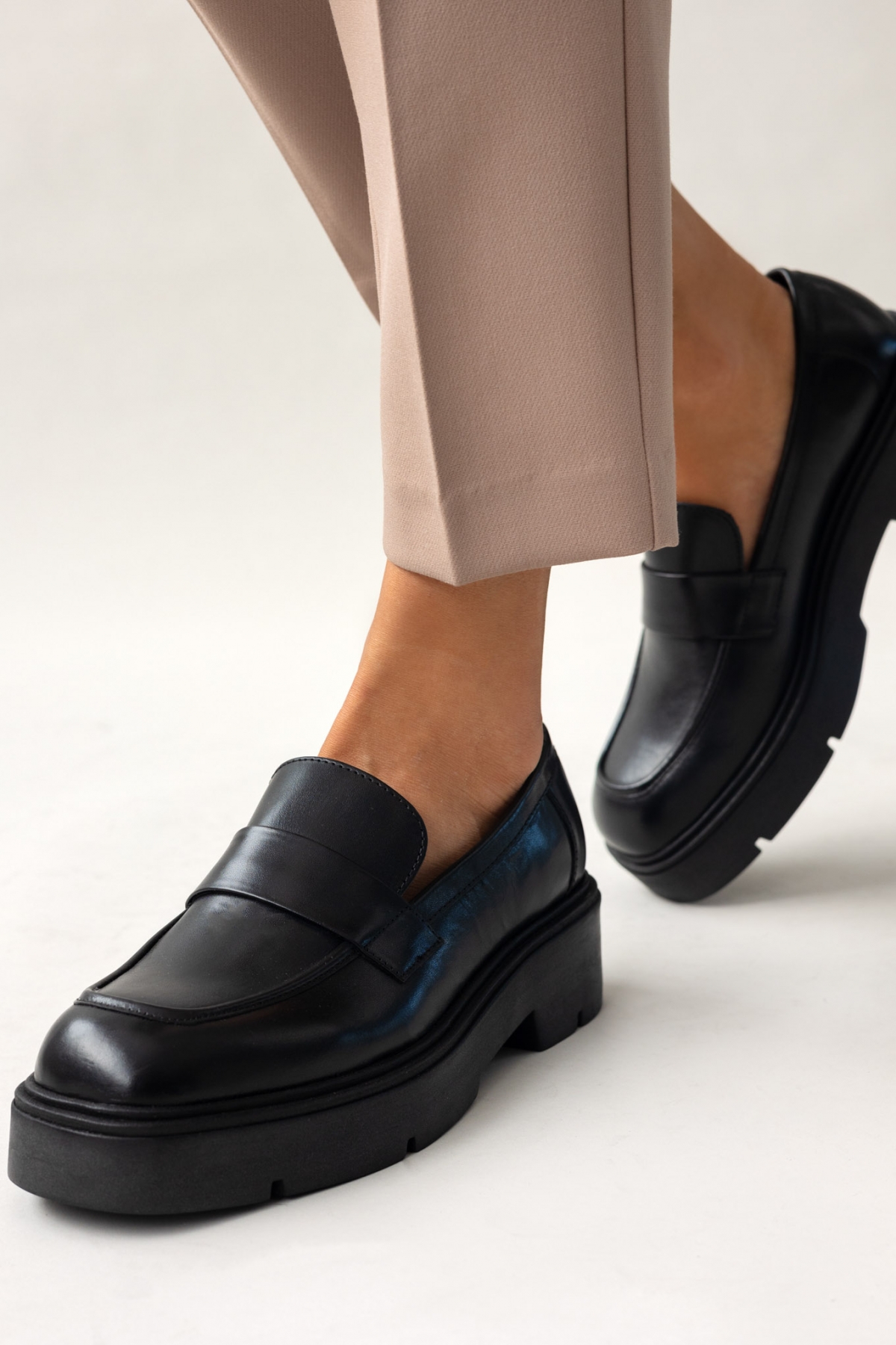 Cat Walk Loafers chunky δερμάτινα - Μαύρο