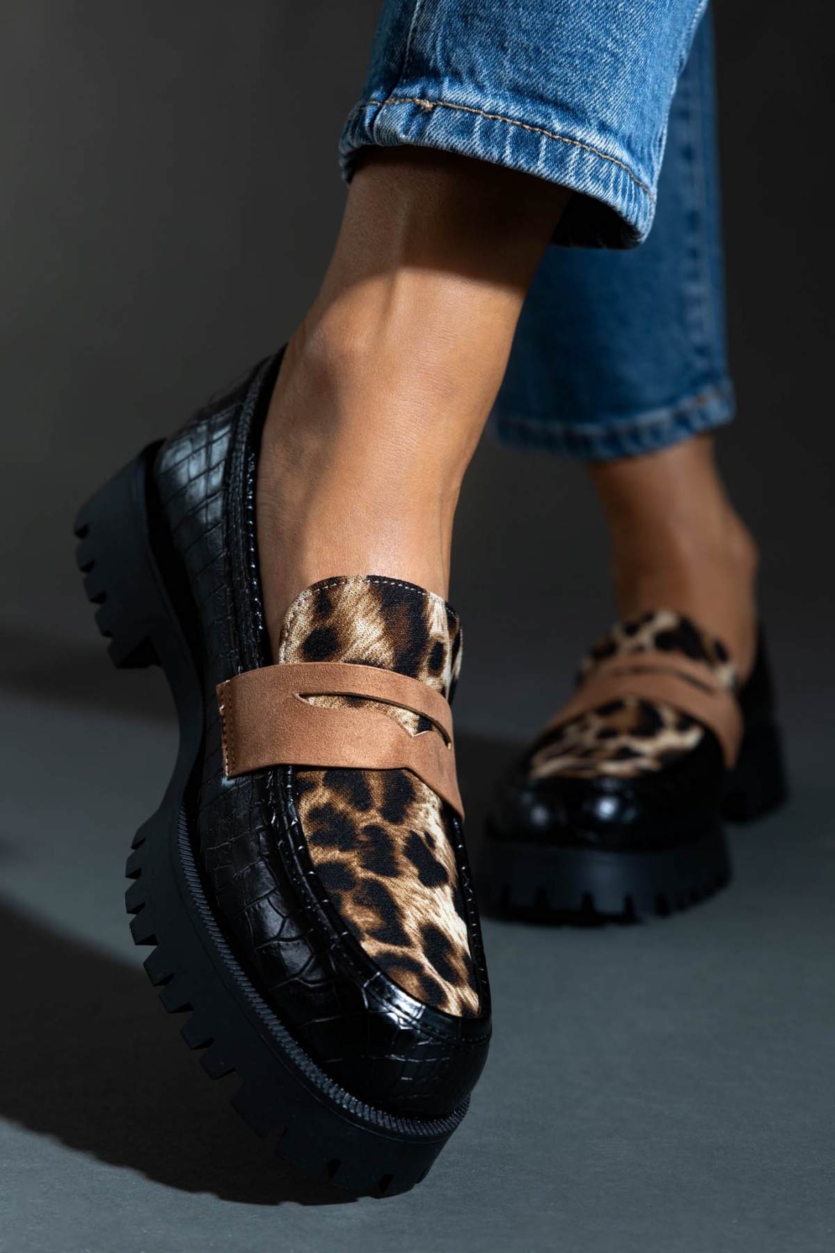 Loafers chunky με print AZAREY - Μαύρο φωτογραφία