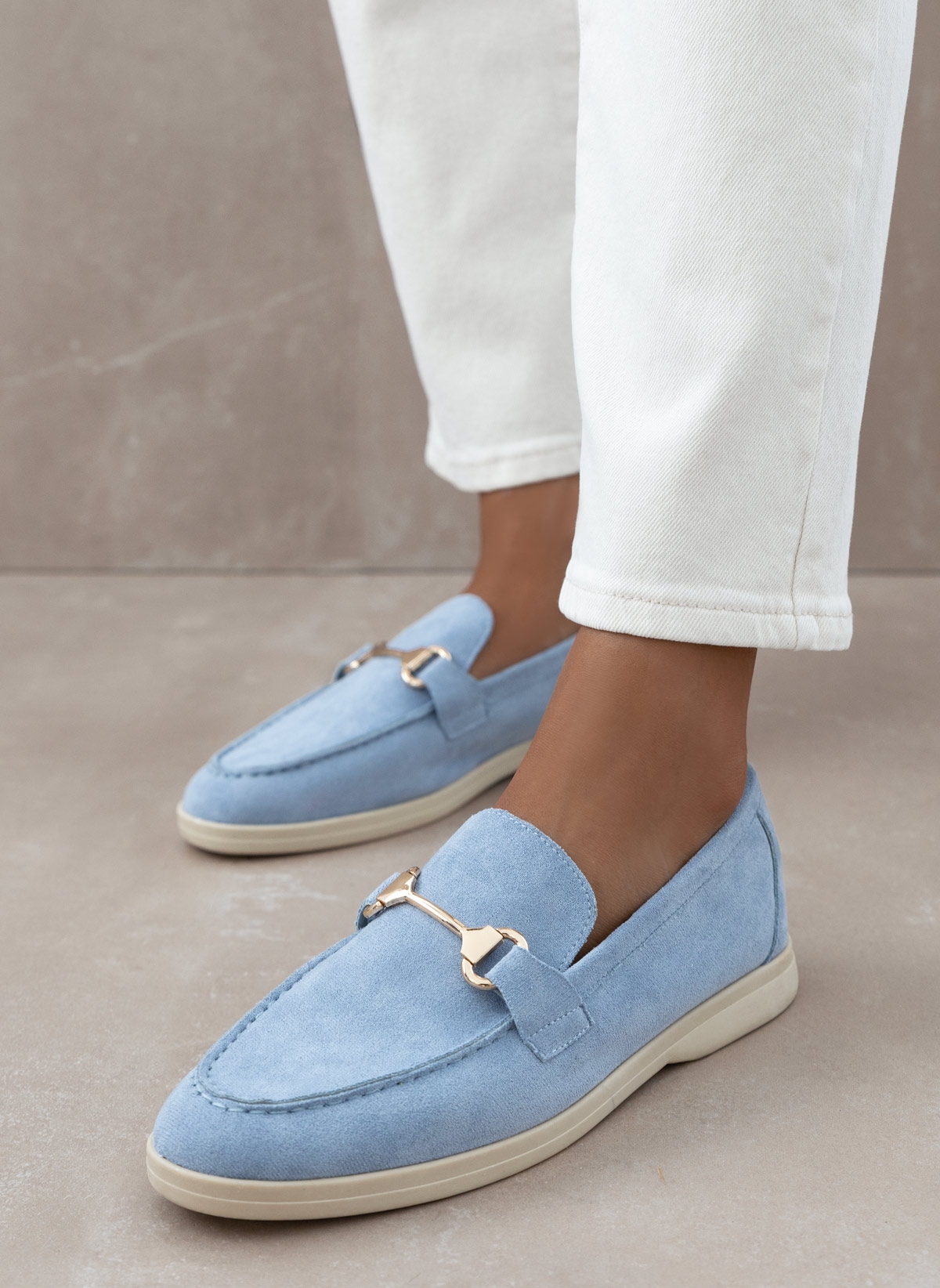 Μοκασίνια comfort suede - Γαλάζιο φωτογραφία
