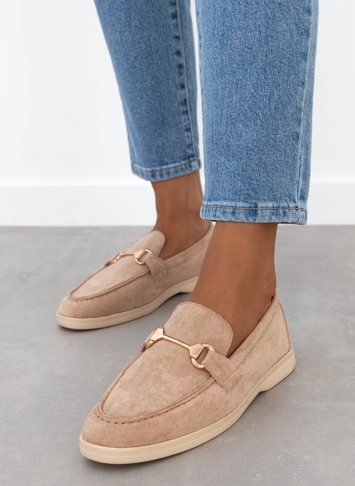 Sweet Shoes Μοκασίνια comfort suede - Τάουπε