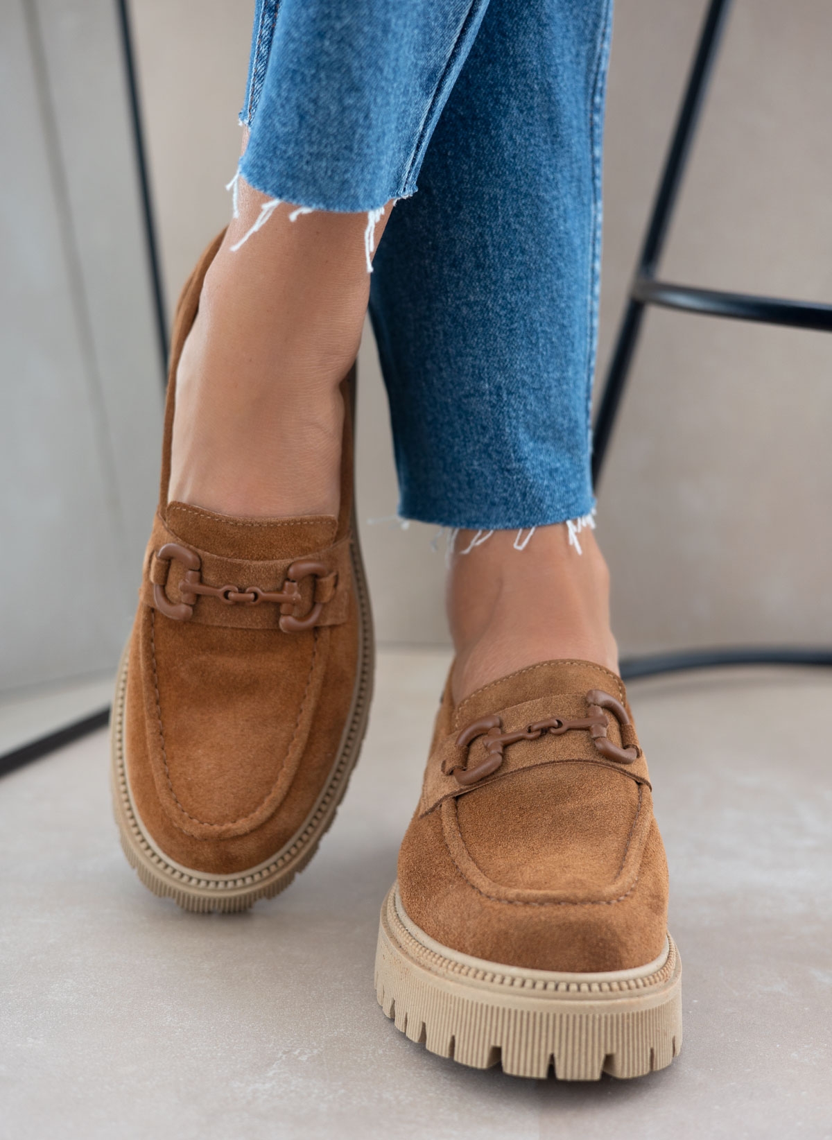 RAGAZZA Loafers δερμάτινα chunky Ragazza 0307 - Ταμπά