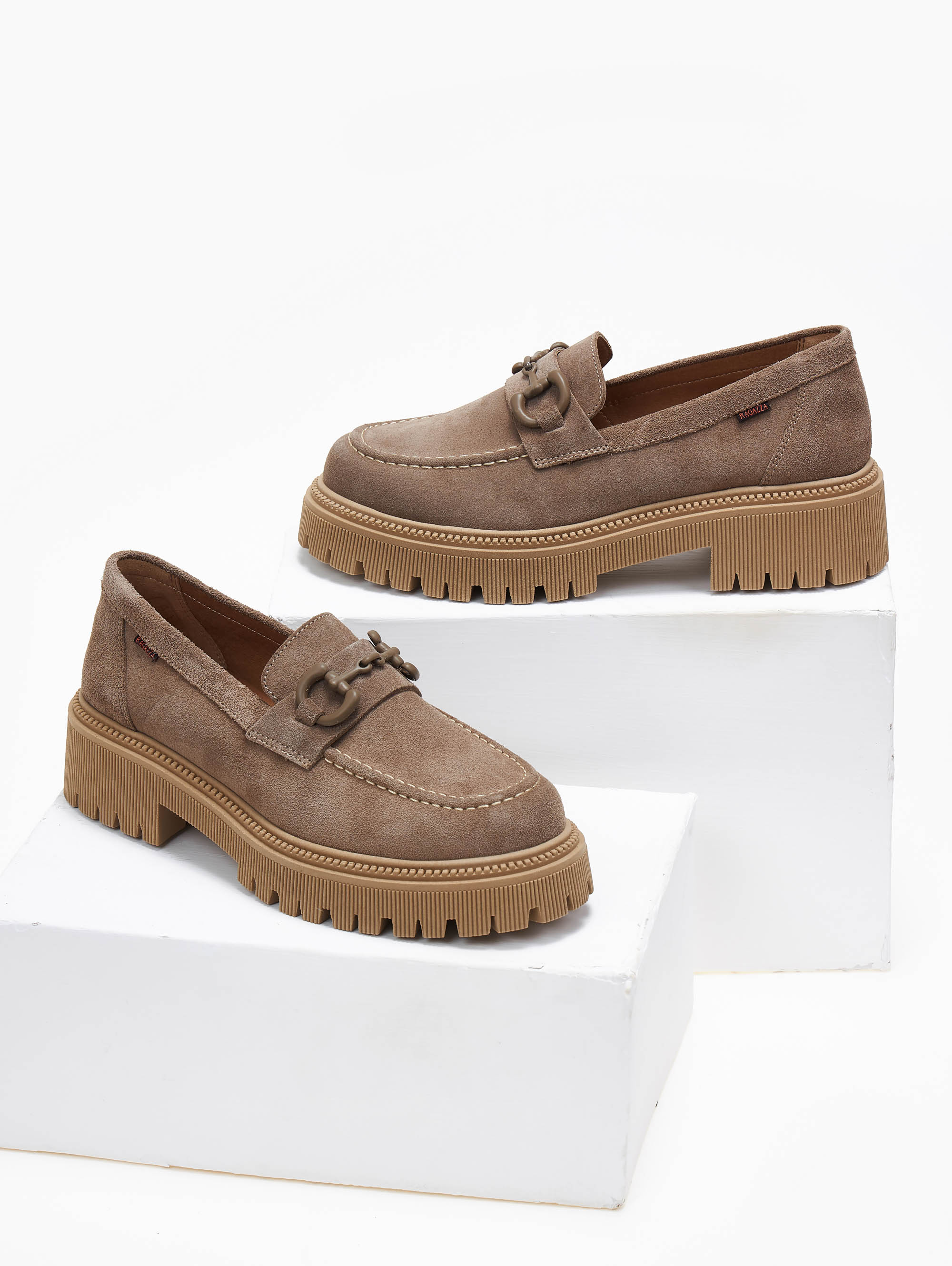 Loafers δερμάτινα chunky Ragazza 0307 - Μπέζ φωτογραφία