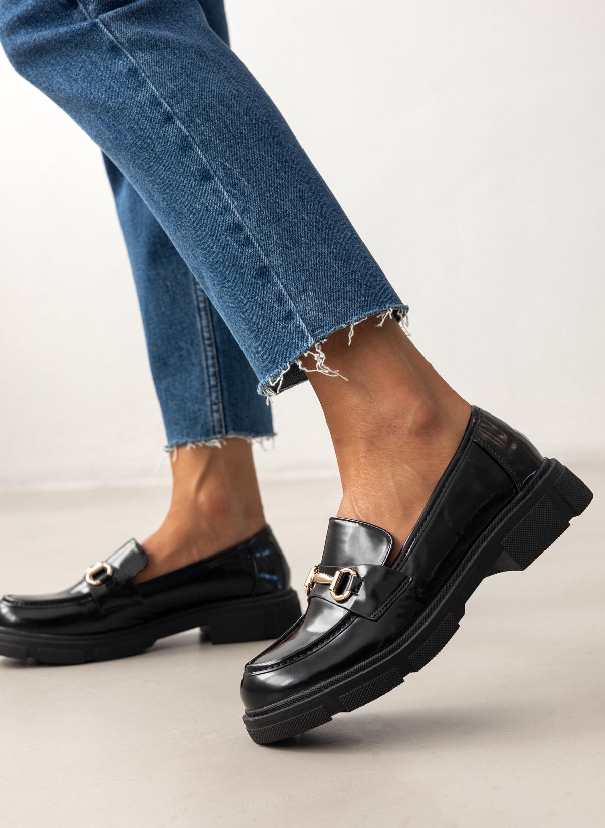 BOTEGGA 22 Loafers φλωρεντίκ με μεταλλικό στοιχείο - Μαύρο