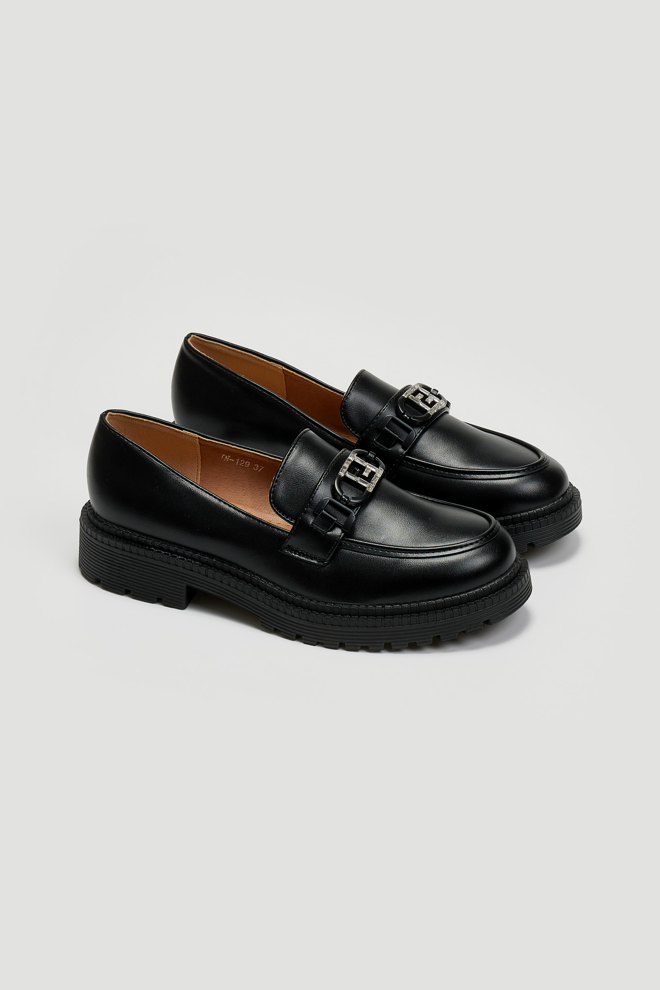 Loafers με αγκράφα και strass ERYNN - Μαύρο φωτογραφία