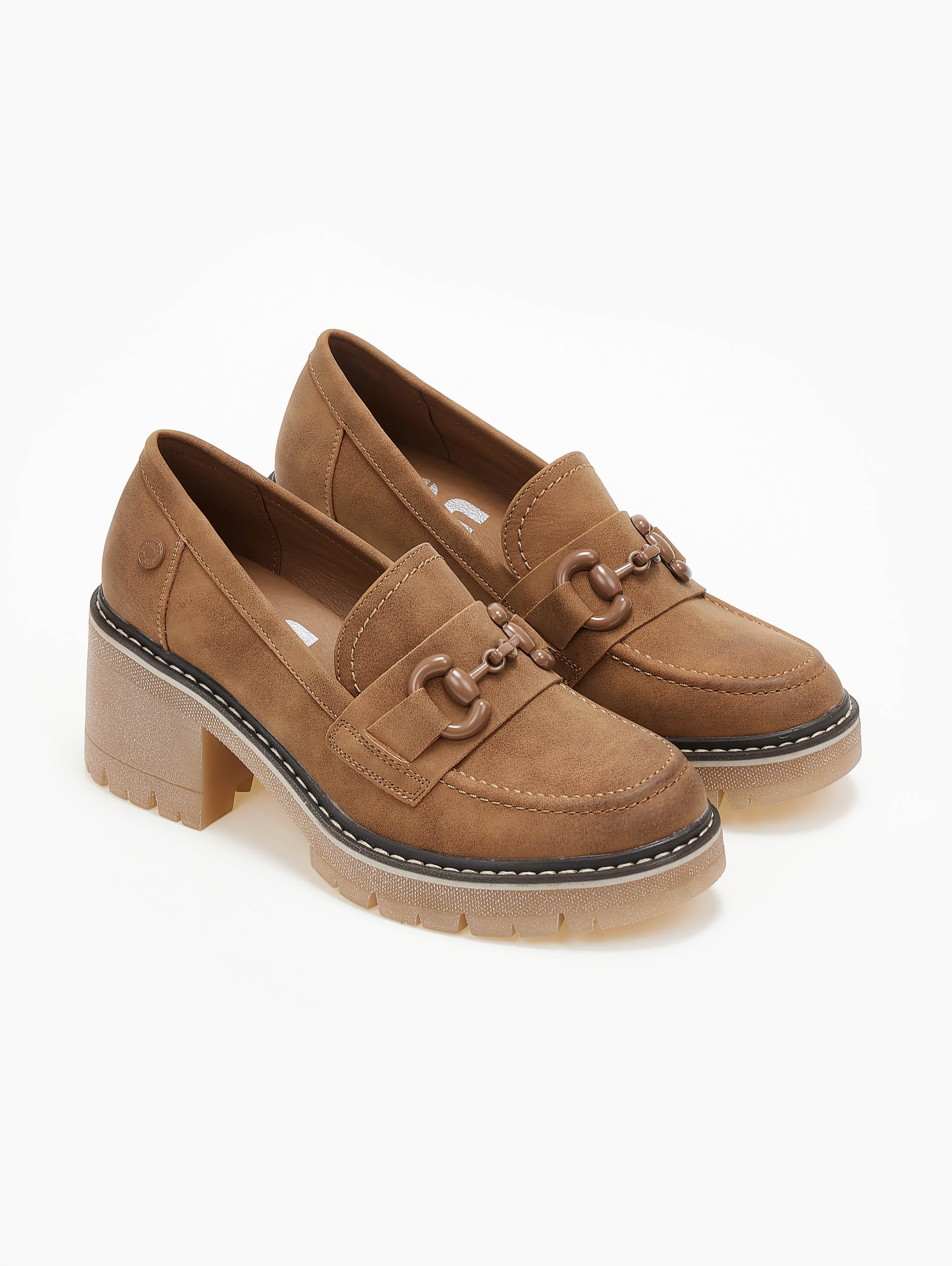 Loafers suede με τακούνι Refresh 171417 - Κάμελ φωτογραφία