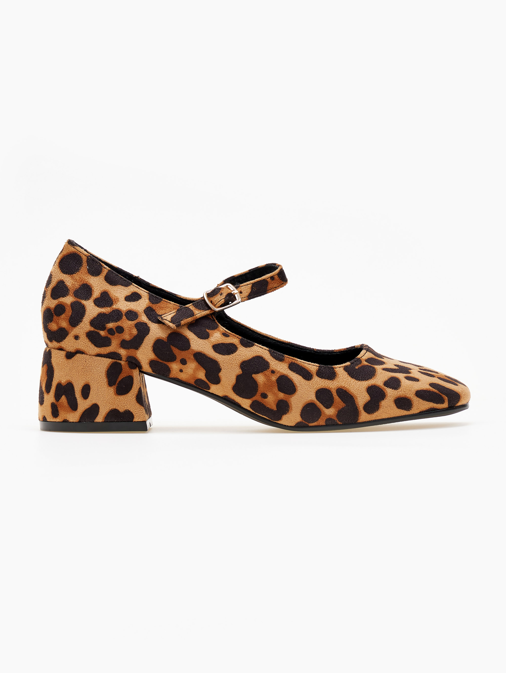 C'M Paris Mary Janes suede με τοκά - Leopard