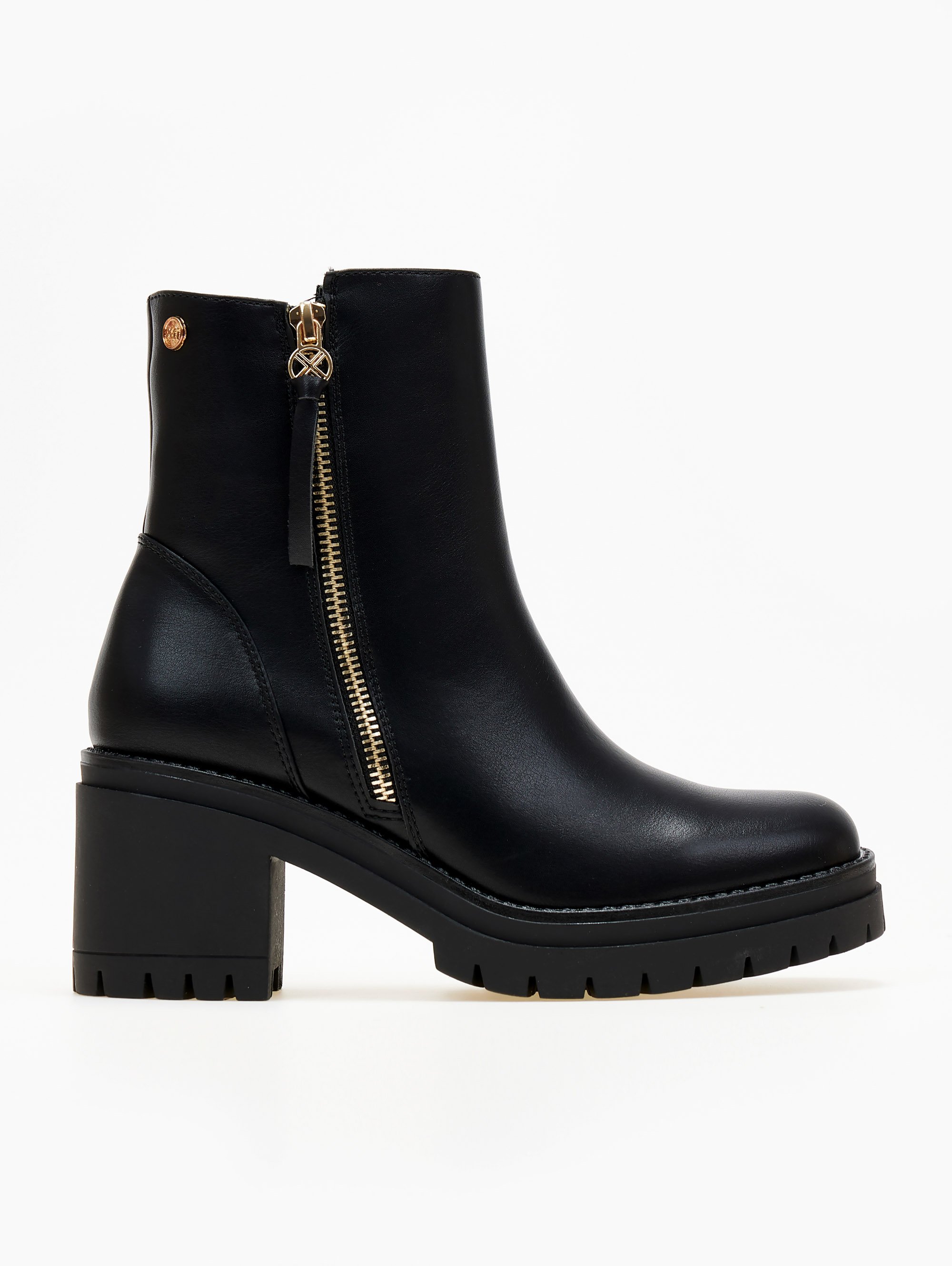 Xti Footwear Μποτάκια με εξωτερικό φερμουάρ XTI 141538 - Μαύρο