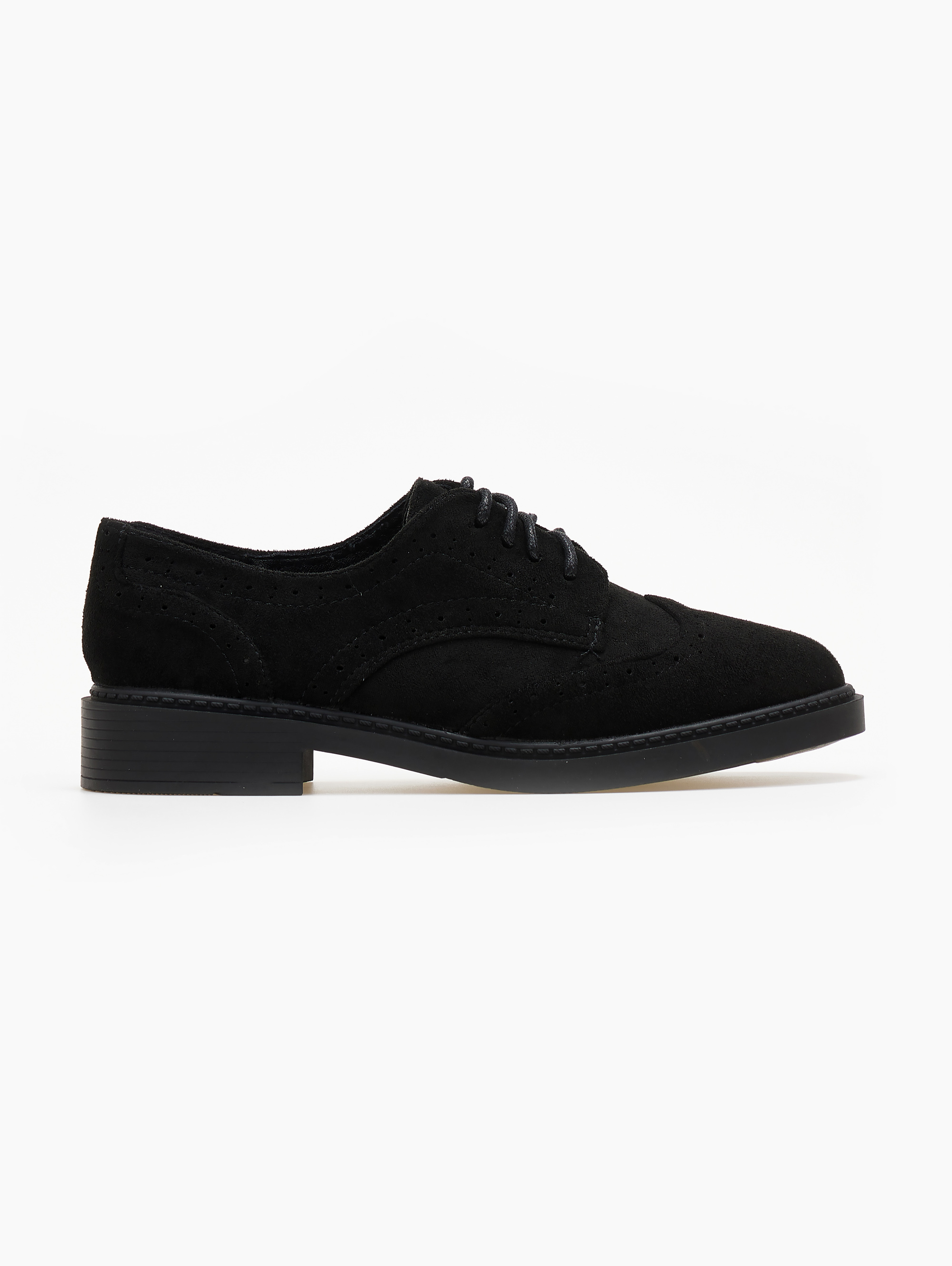 Oxfords suede με σχέδιο – Μαύρο