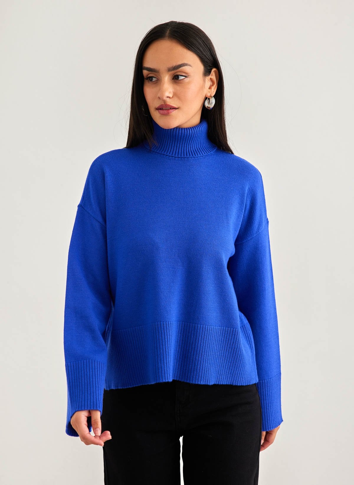 AWARE by VERO MODA Πλεκτό πουλόβερ ζιβάγκο Aware by Vero Moda - Μπλε