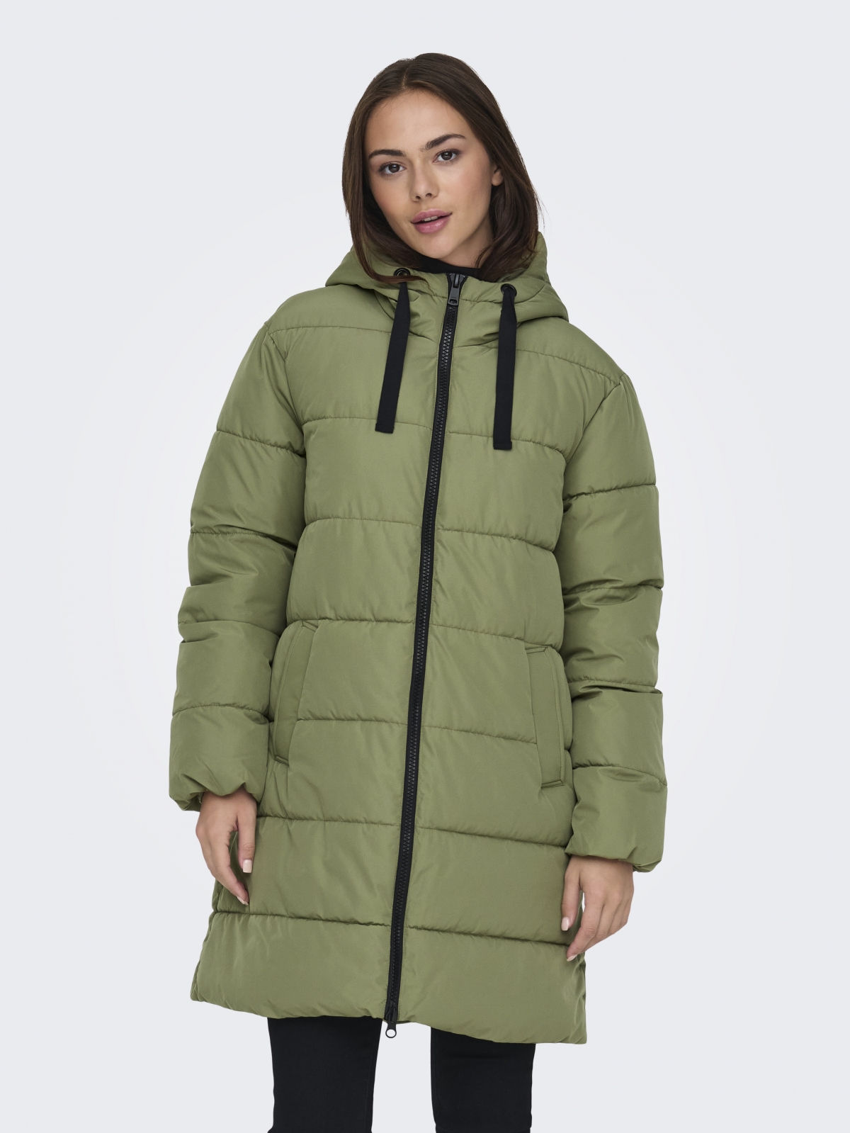 ONLY Puffer μακρύ μπουφάν ONLY 15323232 - Χακί