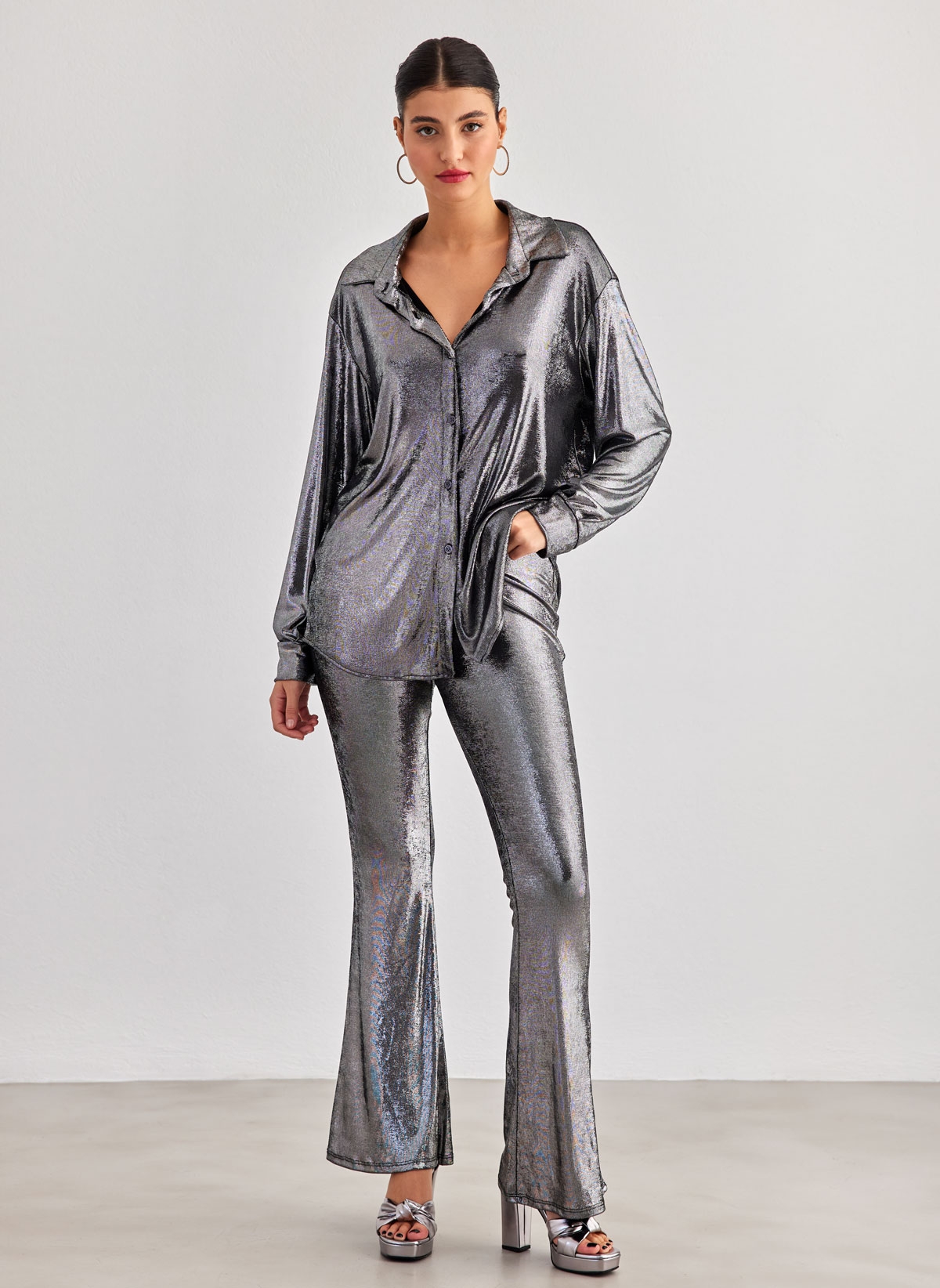 FN-FASHION Σετ ρούχων σε μεταλλικά χρώματα FN-FASHION - Ασημί
