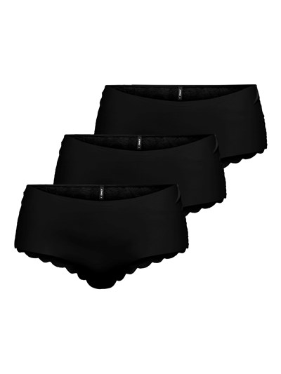 ONLY Σετ 3 σλιπ hipster με δαντέλα Only 15257469 - Μαύρο