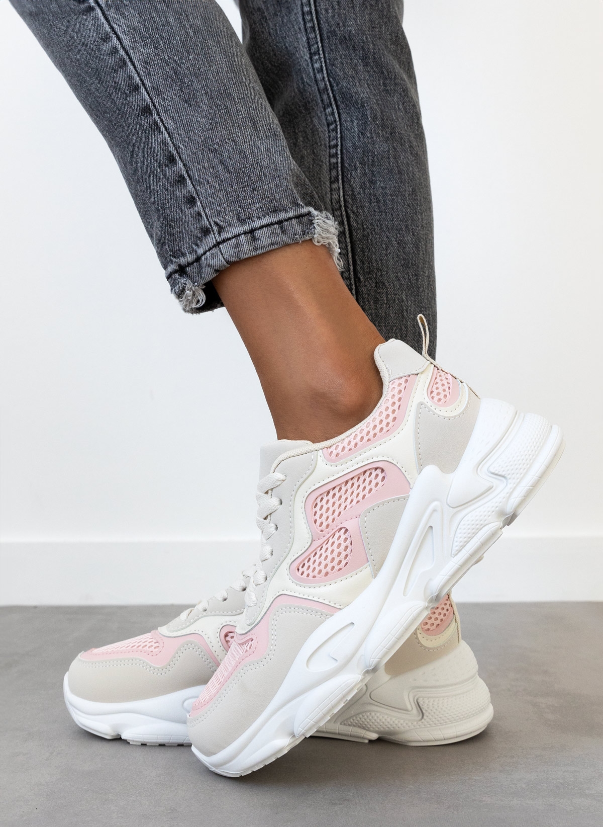 MARQUIIZ Sneakers chunky με ύφασμα - Ροζ