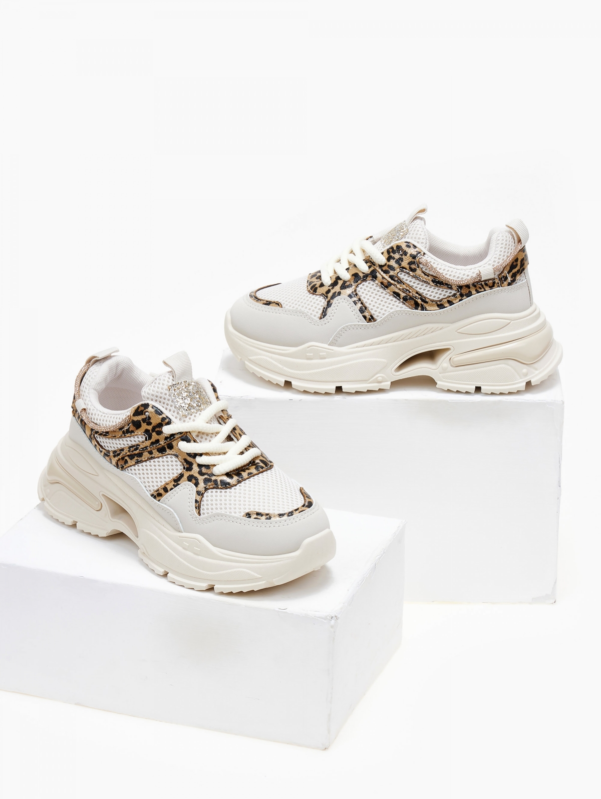 Ideal shoes Sneakers chunky σε συνδυασμούς χρωμάτων - Leopard