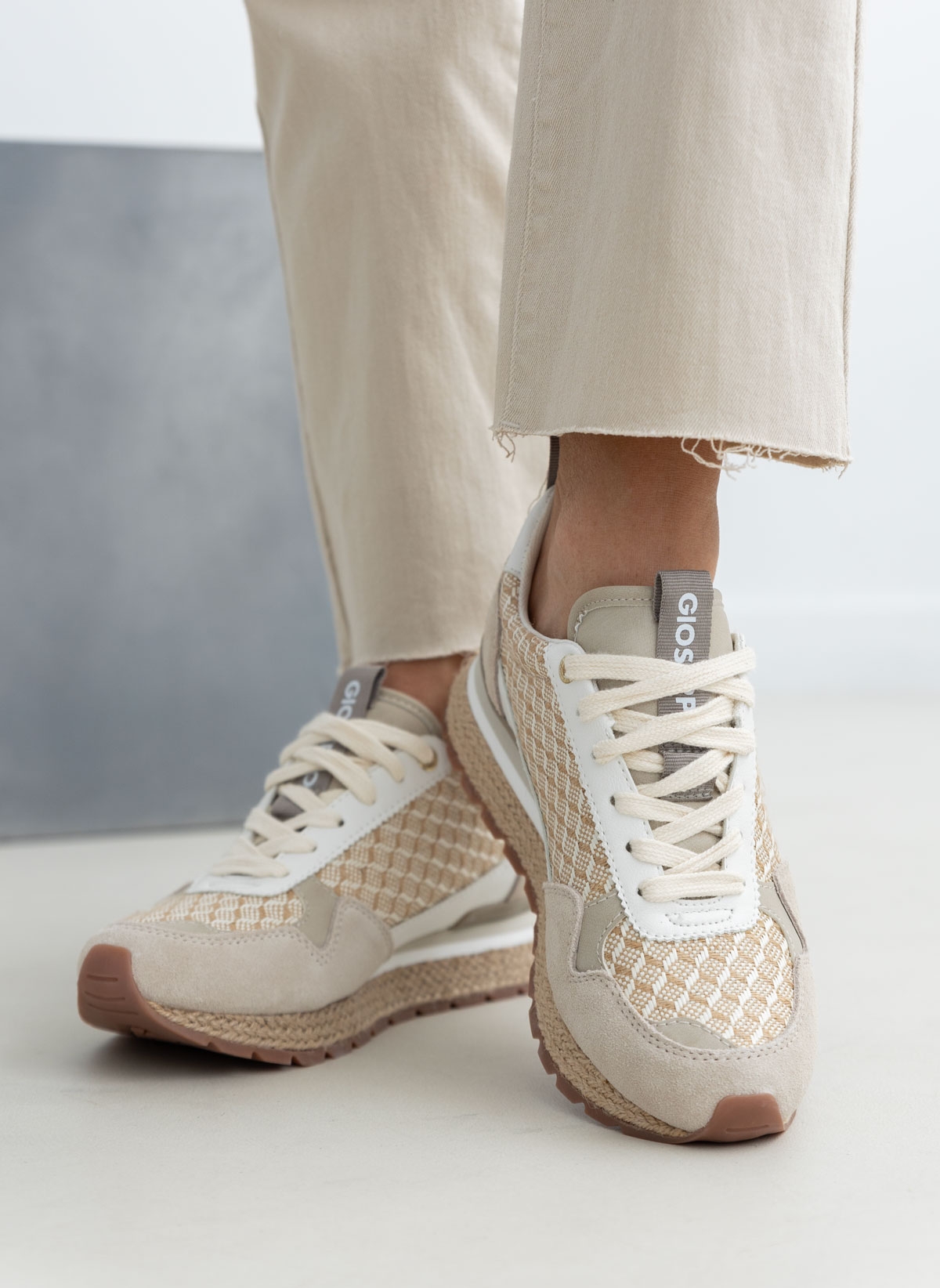 GIOSEPPO Sneakers δερμάτινα με συνδυασμό υλικών GIOSEPPO - Μπεζ