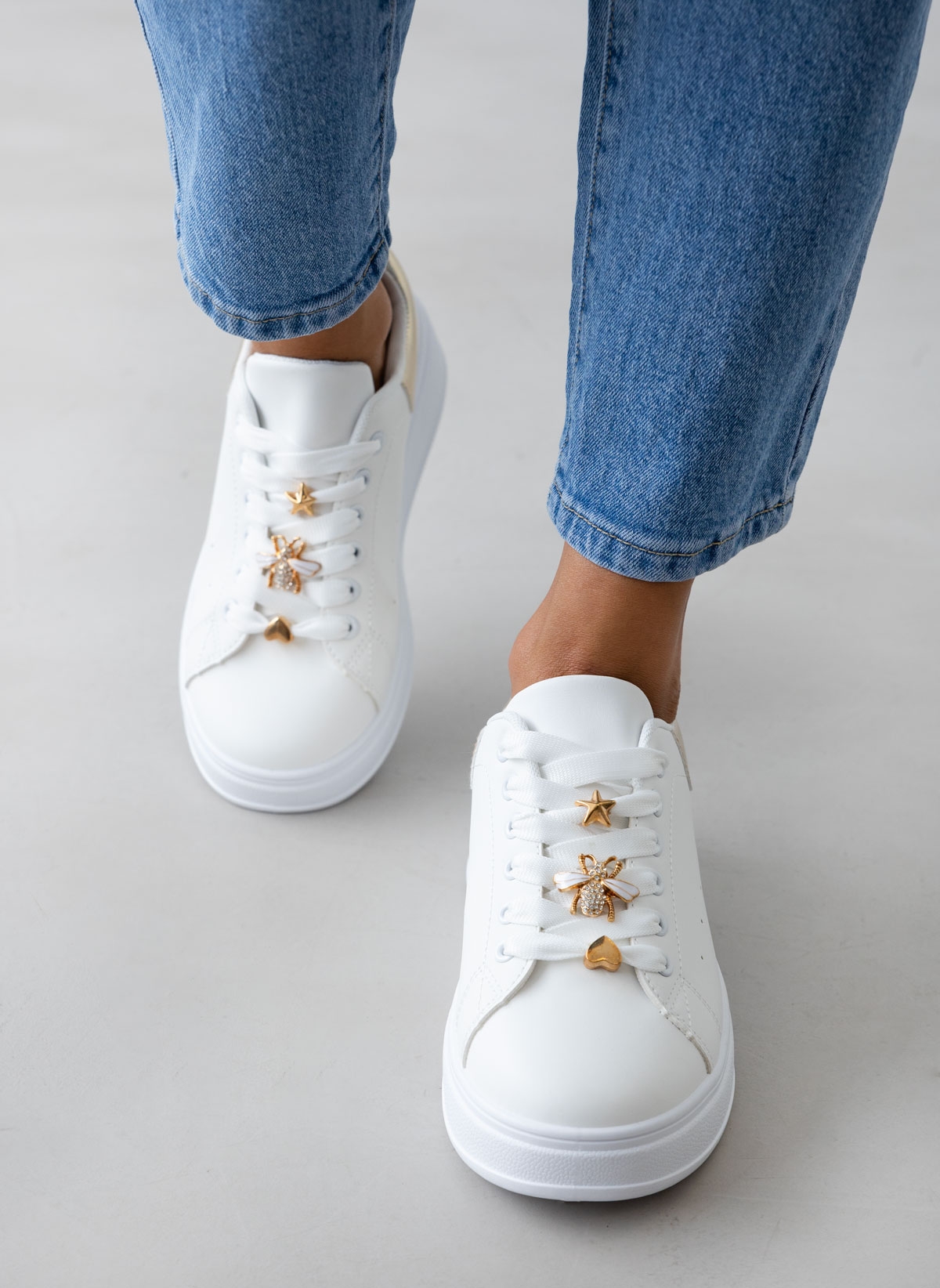 MARQUIIZ Sneakers flatforms με μεταλλικά στοιχεία - Χρυσό