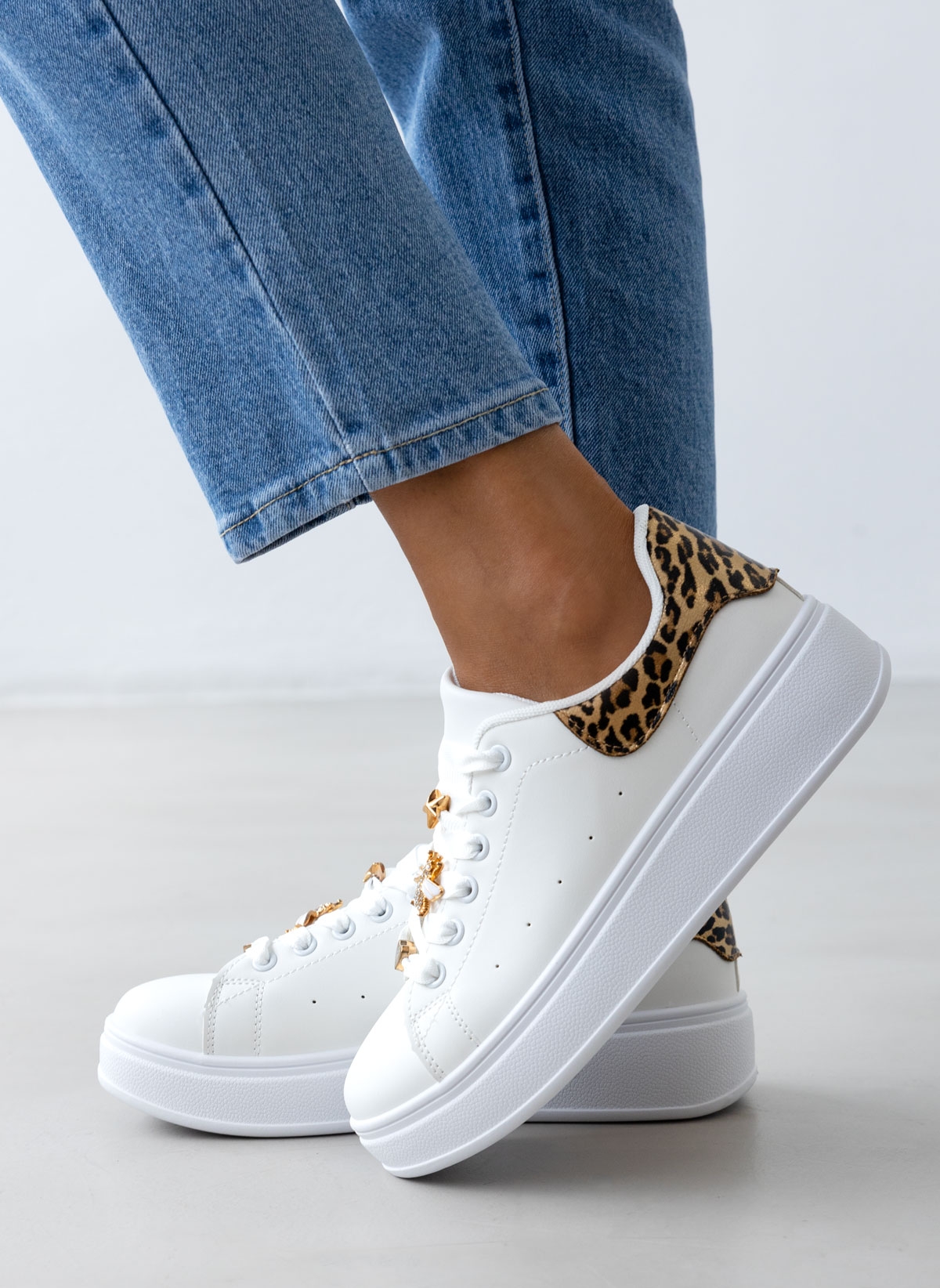 MARQUIIZ Sneakers flatforms με μεταλλικά στοιχεία - Leopard
