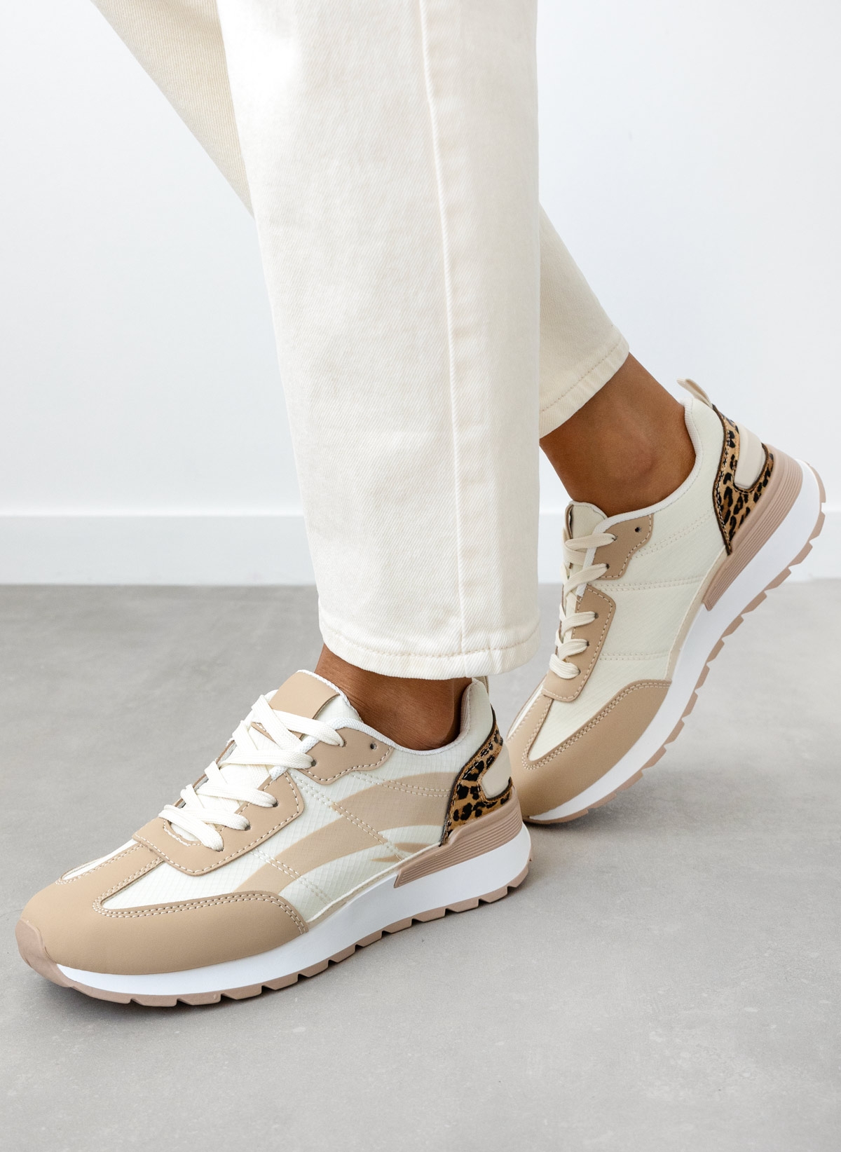 MARQUIIZ Sneakers με διχρωμία σε συνδυασμό υλικών - Τάουπε